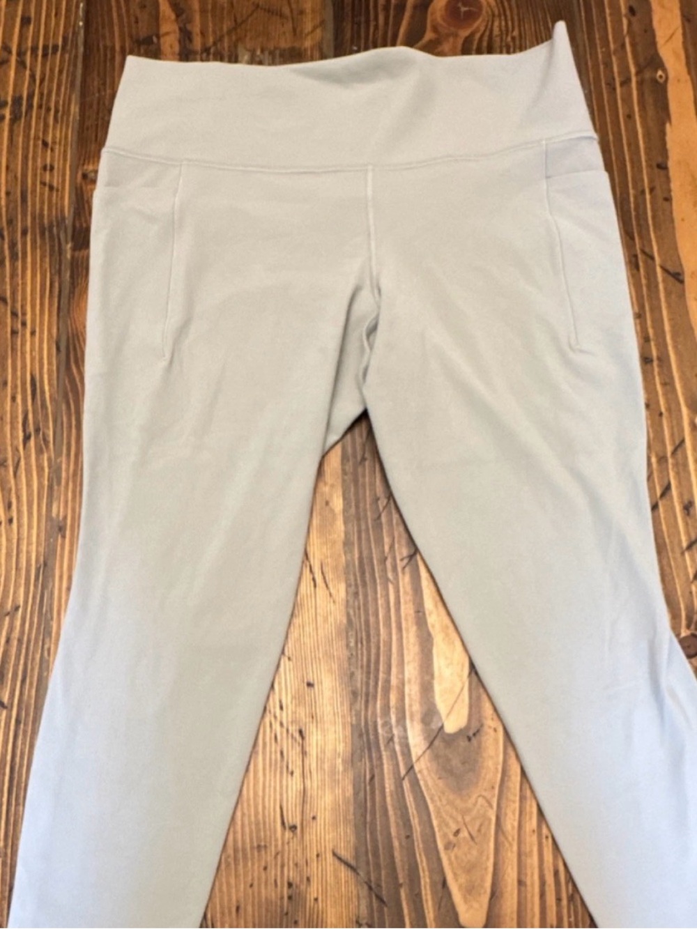 Athleta Pale Gray High-Rise Performance Leggings